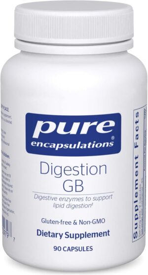 Pure Encapsulations Digestion GB – Digestive Enzyme Supplement – for Gallbladder Support & Gut Health* – with Bile Salts & Digestive Enzymes Blend – Gluten Free & Non-GMO – 90 Capsules