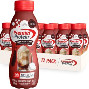 Premier Protein Shake, Limited Edition, Root Beer Float, 30g Protein, 1g Sugar, 24 Vitamins & Minerals, Nutrients to Support Immune Health, 11.5 fl oz, 12 Pack