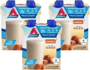 Atkins Atkins Energy Shake Creamy Caramel, 4 Count (Pack of 3)