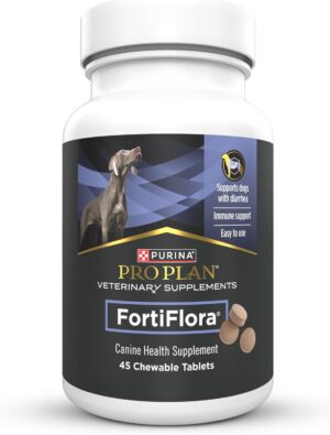 Purina Pro Plan Veterinary Supplements FortiFlora Probiotics for Dogs Chewable Tablets Dog Supplement