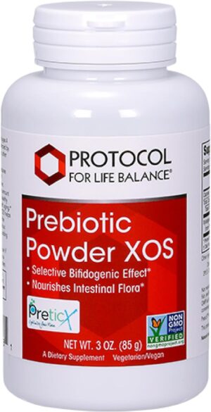 PROTOCOL FOR LIFE BALANCE Prebiotic Powder XOS – 1.55g per Serving – Intestinal Flora – Support GI Tract & Gut Health – Kosher & Non-GMO – 3 oz
