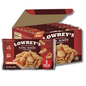 Lowrey’s Bacon Curls Microwave Pork Rinds (Chicharrones), Original, 1.75 Ounce (Pack of 6) Lowrey’s Bacon Curls Microwave Pork Rinds (Chicharrones), Original, 1.75 Ounce (Pack of 6)