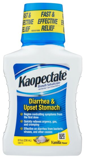 Kaopectate Multi-Symptom Relief for Diarrhea Upset Stomach in Vanilla, 8 Fl Oz