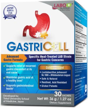 LABO Nutrition GASTRICELL – Acid Reflux, Heartburn, Recurring Gastric Discomfort, Natural Defence Against Gastric Distress 30 sachets LABO Nutrition GASTRICELL – Acid Reflux, Heartburn, Recurring Gastric Discomfort, Natural Defence Against Gastric Distress 30 sachets