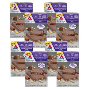 Atkins Endulge, Crunchalicious Bar, 1g Net Carbs, 1g Sugar, Good Source of Fiber, 5 Count (Pack of 8)