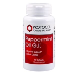 Protocol Peppermint G.I. – for Digestive Health Support* – with Peppermint, Ginger Oil & Fennel Oil – Enteric-Coated – Dairy Free & Halal – 90 Softgels