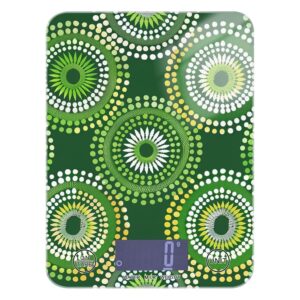 Onion Green Pattern Circular Shapes Soap Making small kitchen scales for food 11lb/0.18oz, 5kg/5g scales digital weight grams with 4 unit for Baking Keto Spices (Batteries not Included)