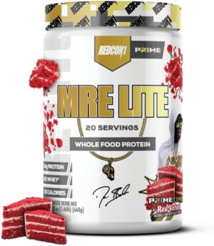 REDCON1 Whole Food Animal Protein Powder – Coach Prime MRE Lite Protein Powder – Low Carb with No Whey – 24g Protein – Prime Time Red Velvet (20 Servings) REDCON1 Whole Food Animal Protein Powder – Coach Prime MRE Lite Protein Powder – Low Carb with No Whey – 24g Protein – Prime Time Red Velvet (20 Servings)