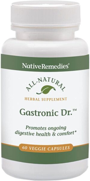 Native Remedies Gastronic Dr. – All Natural Herbal Supplement for Healthy Digestion and Comfort After Meals – Promotes a Healthy Stomach Lining and Balanced Stomach Acid Levels – 60 Veggie Caps Native Remedies Gastronic Dr. – All Natural Herbal Supplement for Healthy Digestion and Comfort After Meals – Promotes a Healthy Stomach Lining and Balanced Stomach Acid Levels – 60 Veggie Caps