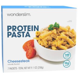 WonderSlim Protein Pasta, Cheese Steak Macaroni, 140 Calories, 12g Protein (7ct) WonderSlim Protein Pasta, Cheese Steak Macaroni, 140 Calories, 12g Protein (7ct)