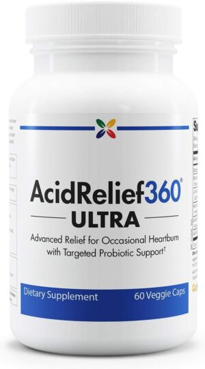 Stop Aging Now – AcidRelief360 ULTRA with GutGard and Probiotics – Advanced Relief for Occasional Heartburn with Targeted Probiotic Support – 60 Veggie Caps Stop Aging Now – AcidRelief360 ULTRA with GutGard and Probiotics – Advanced Relief for Occasional Heartburn with Targeted Probiotic Support – 60 Veggie Caps