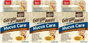 Nature’s Jeannie Gargle Away All Natural Mucus Care – Powder Packets – Ginger Lemon Flavor (6 Count (Pack of 3))
