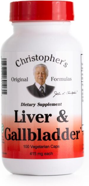 Christopher’s Original Formulas Liver & Gallbladder Formula Capsules – Gallbladder Supplements with Digestive Enzymes & Natural Herbs