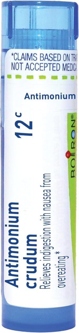 Boiron Antimonium Crudum 12C Homeopathic Medicine for Indigestion – 80 Pellets Boiron Antimonium Crudum 12C Homeopathic Medicine for Indigestion – 80 Pellets