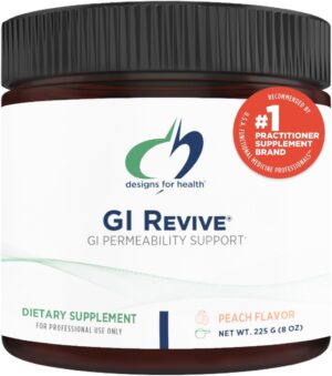 Designs for Health GI Revive Gut Health Powder – L Glutamine & Citrus Pectin for Digestive Health + Slippery Elm, Marshmallow Root & Cat’s Claw for Healthy Intestinal Function (28 Servings)