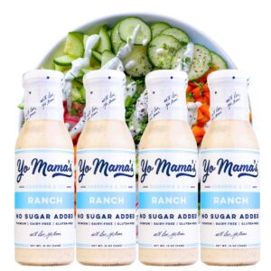 Yo Mama’s Foods Keto Ranch Salad Dressing and Dip – Pack of (4) – Low Carb, Low Sodium, and Gluten-Free