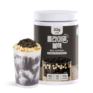 Black Sesame Protein Shake, 22g Protein, Low Sugar, Keto-Friendly Meal Replacement Shake, 22.22oz, 14 Servings, With Crunchy Protein Balls