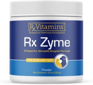 Rx Vitamins Rx Zyme Powder – Digestive Enzymes for Dogs & Cats – Anti Diarrhea for Dogs, Cat Constipation Relief, Anti-Bloating – Cat Digestive Support and Dog Gut Health – 120g Rx Vitamins Rx Zyme Powder – Digestive Enzymes for Dogs & Cats – Anti Diarrhea for Dogs, Cat Constipation Relief, Anti-Bloating – Cat Digestive Support and Dog Gut Health – 120g