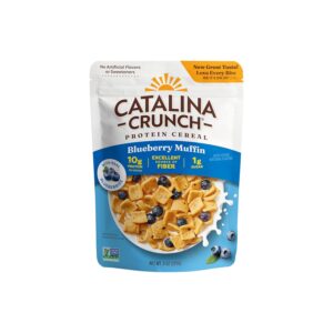 Catalina Crunch Protein Cereal – Breakfast Cereal with 10g of Protein, No Added Sugar – Gluten Free, Keto Friendly – Blueberry Muffin – 8 oz. Bag (Pack of 1)