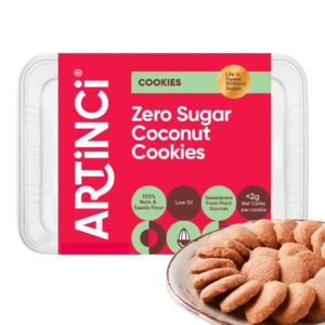 Artinci Coconut Keto Cookies | Diabetic Friendly | Sugar free Biscuit | Diet snacks for Healthy Living FBA_Mixed_Nut_Pack of 1(200 g (Pack of 1))