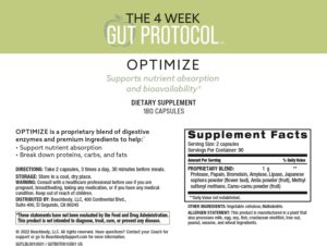BODi Gut Health Supplements – 4 Week Gut Protocol Revitalize & Optimize – Probiotic & Enzyme Blend for Digestive Health for Women & Men – 3 Billion CFUs Bacillus coagulans – Veggie Capsules