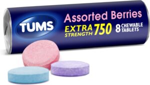 TUMS EX Assorted Berries, 8 Count (Pack of 12) TUMS EX Assorted Berries, 8 Count (Pack of 12)