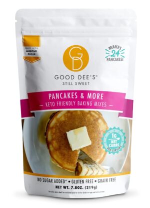 Good Dee’s Pancake, Waffle & Scone Mix – Low Carb Keto Baking Mix (1g Net Carbs, 20 Pancakes) | Sugar-Free, Gluten-Free, Grain-Free, Dairy-Free & Soy-Free | Diabetic, Atkins & WW Friendly