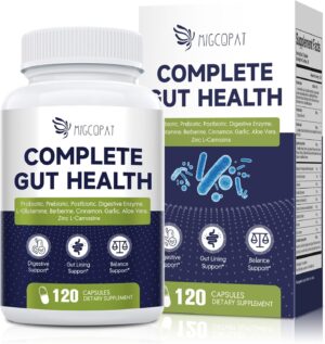 Probiotic Prebiotic, Postbiotic & Digestive Enzymes for Digestive Health, 80 Billion CFU Probiotics Complete Gut Support with Berberine, Cinnamon, L-Glutamine, for Men & Women, 120 Capsules Probiotic Prebiotic, Postbiotic & Digestive Enzymes for Digestive Health, 80 Billion CFU Probiotics Complete Gut Support with Berberine, Cinnamon, L-Glutamine, for Men & Women, 120 Capsules