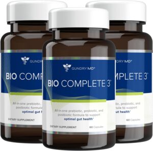 Gundry MD® Bio Complete 3 – Prebiotic, Probiotic, Postbiotic to Support Optimal Gut Health, 30 Day Supply (90 Day Supply)