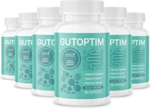 GutOptim Probiotic & Prebiotic Capsules | Pre and Probiotics for Synbiotic Gut Health & Bloating Relief for Women & Men | Enzyme with Probiotics for Digestive Health | Non-GMO, 60 Ct, 6 Month Supply