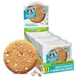 Lenny & Larry’s The Complete Cookie, White Chocolate Flavored Macadamia, Soft Baked, 16g Plant Protein, Vegan, Non-GMO, 4 Ounce Cookie (Pack of 12)