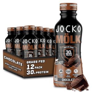 Jocko Mölk 30g Grass Fed Protein Shakes – No Added Sugar Protein Drinks KETO Friendly – Ready to Drink 12 FL Oz (Pack of 12) Chocolate Jocko Mölk 30g Grass Fed Protein Shakes – No Added Sugar Protein Drinks KETO Friendly – Ready to Drink 12 FL Oz (Pack of 12) Chocolate