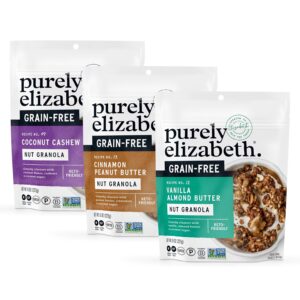 Purley Elizabeth Keto Granola Best Sellers Variety Pack, Made with Nuts and Seeds, Grain-Free, Gluten-Free, Non-GMO (3ct, 8oz Bags)