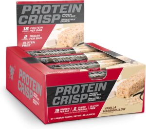 BSN Protein Bars – Protein Crisp Bar by Syntha-6, Whey Protein, 20g of Protein, Gluten Free, Low Sugar, Vanilla Marshmallow, 12 Count BSN Protein Bars – Protein Crisp Bar by Syntha-6, Whey Protein, 20g of Protein, Gluten Free, Low Sugar, Vanilla Marshmallow, 12 Count