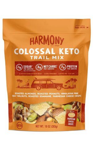 Diamond of California Harmony Colossal Keto Trail Mix with Peanuts, Roasted Edamame, Diamond of California Himalayan Pink Salt Walnuts, and Sonoma Creamery Parmesan Cheese Crisps, 10 Oz, 1 unit Diamond of California Harmony Colossal Keto Trail Mix with Peanuts, Roasted Edamame, Diamond of California Himalayan Pink Salt Walnuts, and Sonoma Creamery Parmesan Cheese Crisps, 10 Oz, 1 unit