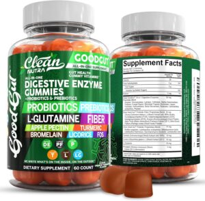 Clean Nutraceuticals Digestive Enzymes with Probiotics & Prebiotics for Digestive Health Gummies & L-Glutamine for Gut Health Bromelain Apple Pectin Inulin FOS Plant Based Vegan Gummy Vitamins Clean Nutraceuticals Digestive Enzymes with Probiotics & Prebiotics for Digestive Health Gummies & L-Glutamine for Gut Health Bromelain Apple Pectin Inulin FOS Plant Based Vegan Gummy Vitamins