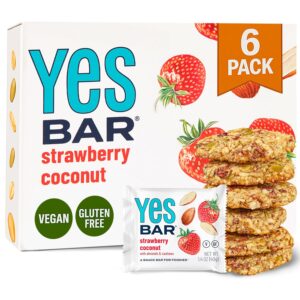 The YES Bar – Strawberry Coconut – Plant Based Protein, Decadent Snack Bar – Vegan, Paleo, Gluten Free, Dairy Free, Low Sugar, Healthy Snack, Breakfast, Low Carb, Keto Friendly (Pack of 6) The YES Bar – Strawberry Coconut – Plant Based Protein, Decadent Snack Bar – Vegan, Paleo, Gluten Free, Dairy Free, Low Sugar, Healthy Snack, Breakfast, Low Carb, Keto Friendly (Pack of 6)