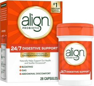 Align Probiotics, Probiotic Supplement for Daily Digestive Health, 28 capsules, #1 Recommended Probiotic by Gastroenterologists (Packaging May Vary)
