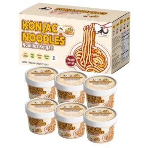 YUHO Shirataki Konjac Angle Hair Tom Yum 6 Pack, Gluten Free, Fat-Free, Keto Friendly, Low Carbs Noodles, Ready to Eat, Instant Cup Soup 55.02 Oz