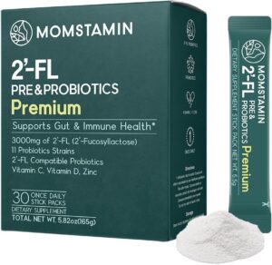 MOMSTAMIN HMO(Human Milk Oligosaccharides) Super Prebiotics and Probiotics for Women, Men : Immune Digestive Supplement | HMO Probiotics | HMO Supplement | Prebiotics Powder | IBS Relief – 30 Packets MOMSTAMIN HMO(Human Milk Oligosaccharides) Super Prebiotics and Probiotics for Women, Men : Immune Digestive Supplement | HMO Probiotics | HMO Supplement | Prebiotics Powder | IBS Relief – 30 Packets