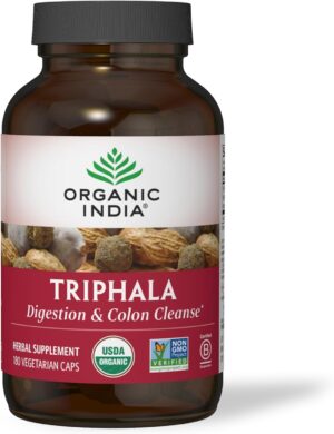 ORGANIC INDIA Triphala Capsules Organic – Herbal Supplement with Amla, Bibhitaki, Haritaki, Digestion & Colon Support, Immune System Support, Adaptogen, Vegan, USDA Certified Organic – 180 Capsules ORGANIC INDIA Triphala Capsules Organic – Herbal Supplement with Amla, Bibhitaki, Haritaki, Digestion & Colon Support, Immune System Support, Adaptogen, Vegan, USDA Certified Organic – 180 Capsules