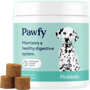 Pawfy Probiotics for Dogs | Supports Digestive Health, Diarrhea for Small and Large Dogs | Improves Gut Health | Anti Yeast Supplements | Promotes Skin Health and Seasonal Allergies Support – 30 Chews Pawfy Probiotics for Dogs | Supports Digestive Health, Diarrhea for Small and Large Dogs | Improves Gut Health | Anti Yeast Supplements | Promotes Skin Health and Seasonal Allergies Support – 30 Chews