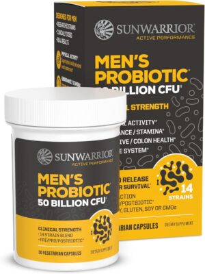 Probiotic 50 Billion CFU Probiotics Supplement Capsules 14 Strains + Prebiotics + Postbiotics for Men Gut Immune & Colon Health Energy & Endurance Support Soy-Free, Non-GMO, Clean Capsules 30 Servings