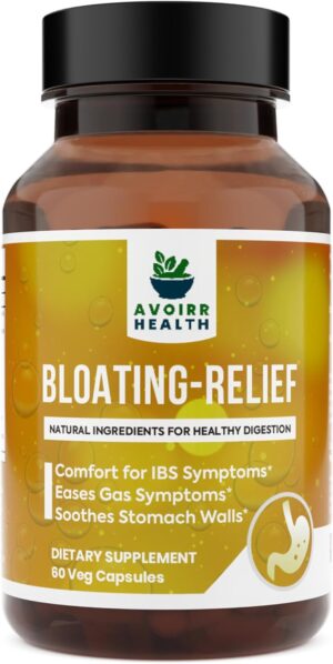 Bloating and Gas Relief- Digestive enzymes for Women & Men, Triphala Powder Organic Helps Stomach, Bloat & Gut Cleanse -ibs-Anti Bloating Digestive & Gut Guardian, 60 Veg Capsules-630mg
