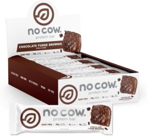 No Cow High Protein Bars, Chocolate Fudge Brownie – Healthy Snacks, 20g Vegan Protein, High Fiber, Low Sugar, Keto Friendly, Dairy & Gluten Free (12 Count) No Cow High Protein Bars, Chocolate Fudge Brownie – Healthy Snacks, 20g Vegan Protein, High Fiber, Low Sugar, Keto Friendly, Dairy & Gluten Free (12 Count)